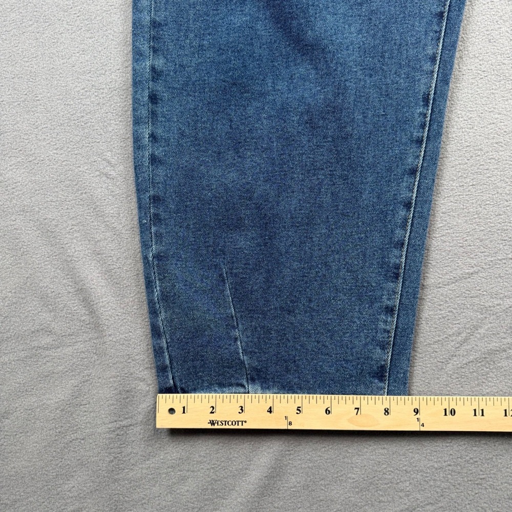 Indigo Poppy Elastic Waist Barrel Leg Jeans Medium Wash Size 12 EUC - Picture 7 of 12